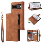 Custodia per cellulare multifunzionale in pelle con portafoglio con cerniera smerigliata, For Google Pixel 6a, For Google Pixel 7 5G, For Google Pixel 7 Pro 5G, For Xiaomi Redmi Note 11 Pro International