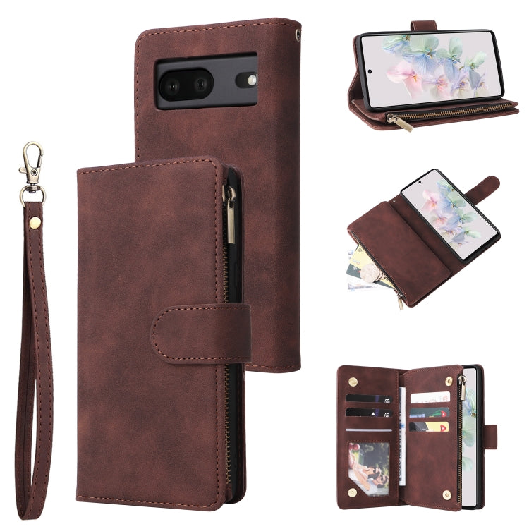 Custodia per cellulare multifunzionale in pelle con portafoglio con cerniera smerigliata, For Google Pixel 6a, For Google Pixel 7 5G, For Google Pixel 7 Pro 5G, For Xiaomi Redmi Note 11 Pro International