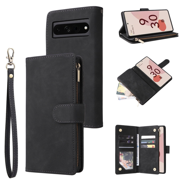 Custodia per cellulare multifunzionale in pelle con portafoglio con cerniera smerigliata, For Google Pixel 6a, For Google Pixel 7 5G, For Google Pixel 7 Pro 5G, For Xiaomi Redmi Note 11 Pro International