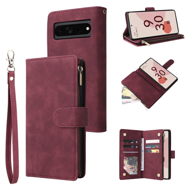 Custodia per cellulare multifunzionale in pelle con portafoglio con cerniera smerigliata, For Google Pixel 6a, For Google Pixel 7 5G, For Google Pixel 7 Pro 5G, For Xiaomi Redmi Note 11 Pro International