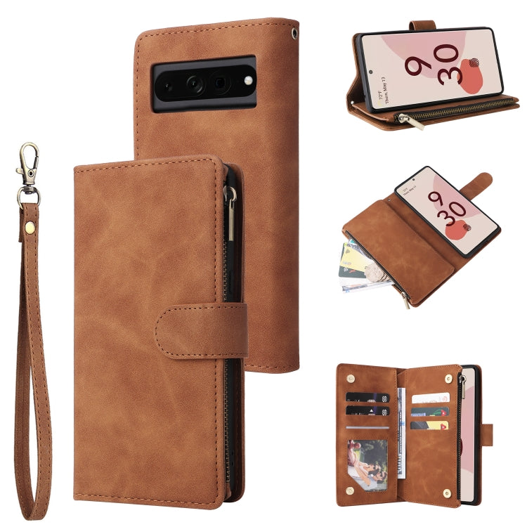 Custodia per cellulare multifunzionale in pelle con portafoglio con cerniera smerigliata, For Google Pixel 6a, For Google Pixel 7 5G, For Google Pixel 7 Pro 5G, For Xiaomi Redmi Note 11 Pro International