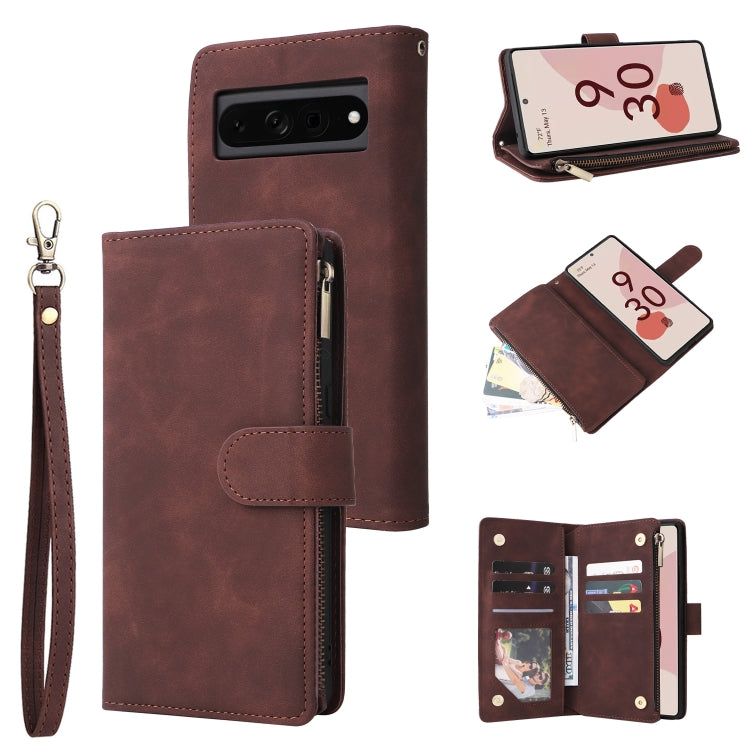 Custodia per cellulare multifunzionale in pelle con portafoglio con cerniera smerigliata, For Google Pixel 6a, For Google Pixel 7 5G, For Google Pixel 7 Pro 5G, For Xiaomi Redmi Note 11 Pro International
