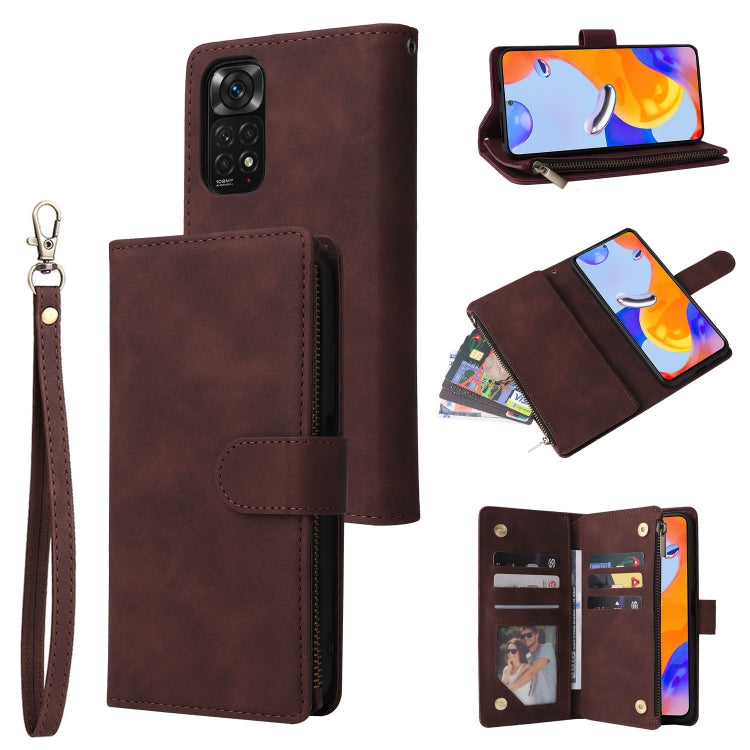 Custodia per cellulare multifunzionale in pelle con portafoglio con cerniera smerigliata, For Google Pixel 6a, For Google Pixel 7 5G, For Google Pixel 7 Pro 5G, For Xiaomi Redmi Note 11 Pro International