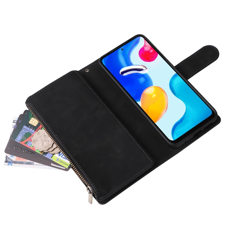 Custodia per cellulare multifunzionale in pelle con portafoglio con cerniera smerigliata, For Xiaomi Redmi Note 11S