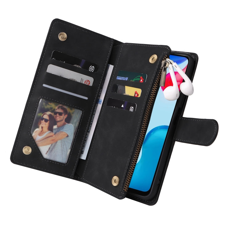 Custodia per cellulare multifunzionale in pelle con portafoglio con cerniera smerigliata, For Xiaomi Redmi Note 11S