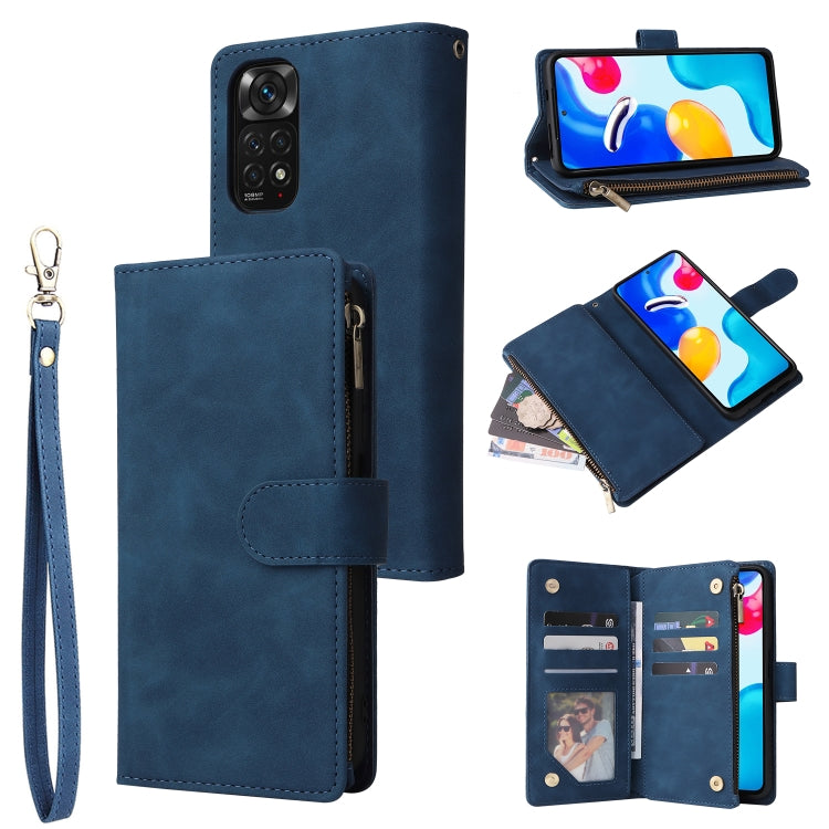 Custodia per cellulare multifunzionale in pelle con portafoglio con cerniera smerigliata, For Xiaomi Redmi Note 11S