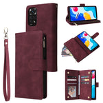 Custodia per cellulare multifunzionale in pelle con portafoglio con cerniera smerigliata, For Xiaomi Redmi Note 11S