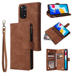 Custodia per cellulare multifunzionale in pelle con portafoglio con cerniera smerigliata, For Xiaomi Redmi Note 11S