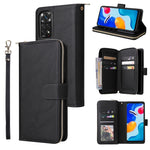 Custodia per cellulare in pelle con cerniera a portafoglio con 9 slot per schede, For Xiaomi Redmi Note 11S, For Samsung Galaxy A23