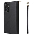 Custodia per cellulare in pelle con cerniera a portafoglio con 9 slot per schede, For Xiaomi Redmi Note 11S, For Samsung Galaxy A23