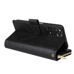 Custodia per cellulare in pelle con cerniera a portafoglio con 9 slot per schede, For Xiaomi Redmi Note 11S, For Samsung Galaxy A23