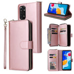 Custodia per cellulare in pelle con cerniera a portafoglio con 9 slot per schede, For Xiaomi Redmi Note 11S, For Samsung Galaxy A23
