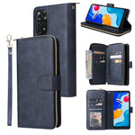 Custodia per cellulare in pelle con cerniera a portafoglio con 9 slot per schede, For Xiaomi Redmi Note 11S, For Samsung Galaxy A23