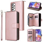 Custodia per cellulare in pelle con cerniera a portafoglio con 9 slot per schede, For Xiaomi Redmi Note 11S, For Samsung Galaxy A23