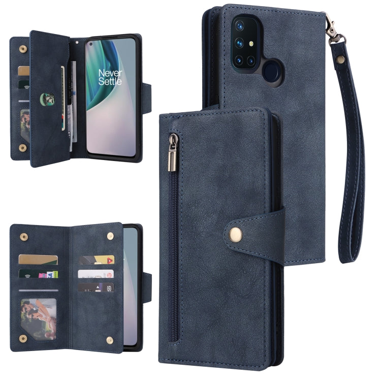 Rivetto Fibbia 9 carte Custodia per telefono in pelle a tre pieghe, For OnePlus Nord N10 5G, For Samsung Galaxy Note20, For OnePlus 10 Pro 5G, For Samsung Galaxy A23 4G