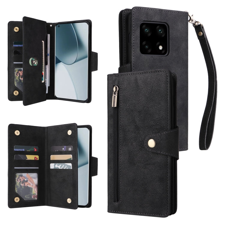 Rivetto Fibbia 9 carte Custodia per telefono in pelle a tre pieghe, For OnePlus Nord N10 5G, For Samsung Galaxy Note20, For OnePlus 10 Pro 5G, For Samsung Galaxy A23 4G