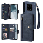 Rivetto Fibbia 9 carte Custodia per telefono in pelle a tre pieghe, For OnePlus Nord N10 5G, For Samsung Galaxy Note20, For OnePlus 10 Pro 5G, For Samsung Galaxy A23 4G