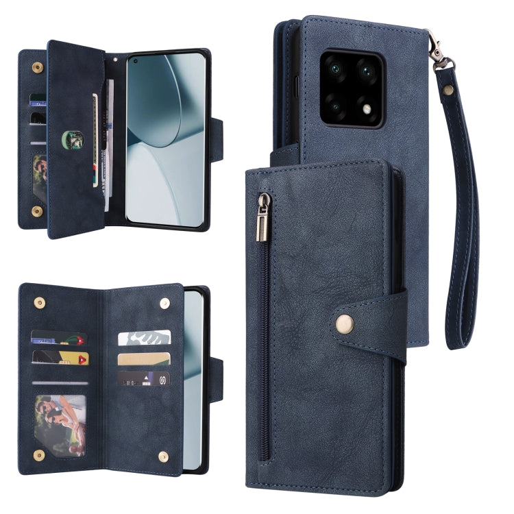 Rivetto Fibbia 9 carte Custodia per telefono in pelle a tre pieghe, For OnePlus Nord N10 5G, For Samsung Galaxy Note20, For OnePlus 10 Pro 5G, For Samsung Galaxy A23 4G