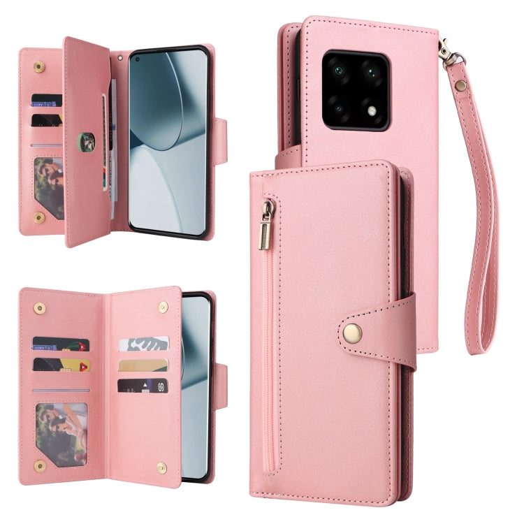 Rivetto Fibbia 9 carte Custodia per telefono in pelle a tre pieghe, For OnePlus Nord N10 5G, For Samsung Galaxy Note20, For OnePlus 10 Pro 5G, For Samsung Galaxy A23 4G