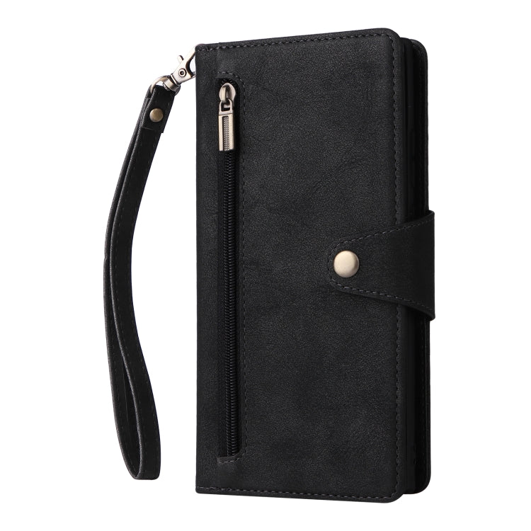 Rivetto Fibbia 9 carte Custodia per telefono in pelle a tre pieghe, For Xiaomi 11T