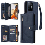Rivetto Fibbia 9 carte Custodia per telefono in pelle a tre pieghe, For Xiaomi 11T