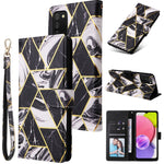 Custodia per telefono in pelle con cuciture abbronzanti in marmo, For Samsung Galaxy A03s EU Version, For Samsung Galaxy A13 4G, For Samsung Galaxy A23