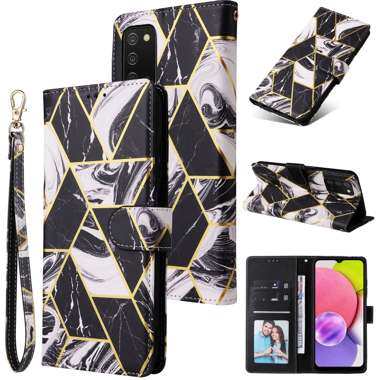 Custodia per telefono in pelle con cuciture abbronzanti in marmo, For Samsung Galaxy A03s EU Version, For Samsung Galaxy A13 4G, For Samsung Galaxy A23