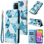 Custodia per telefono in pelle con cuciture abbronzanti in marmo, For Samsung Galaxy A03s EU Version, For Samsung Galaxy A13 4G, For Samsung Galaxy A23