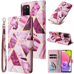 Custodia per telefono in pelle con cuciture abbronzanti in marmo, For Samsung Galaxy A03s EU Version, For Samsung Galaxy A13 4G, For Samsung Galaxy A23