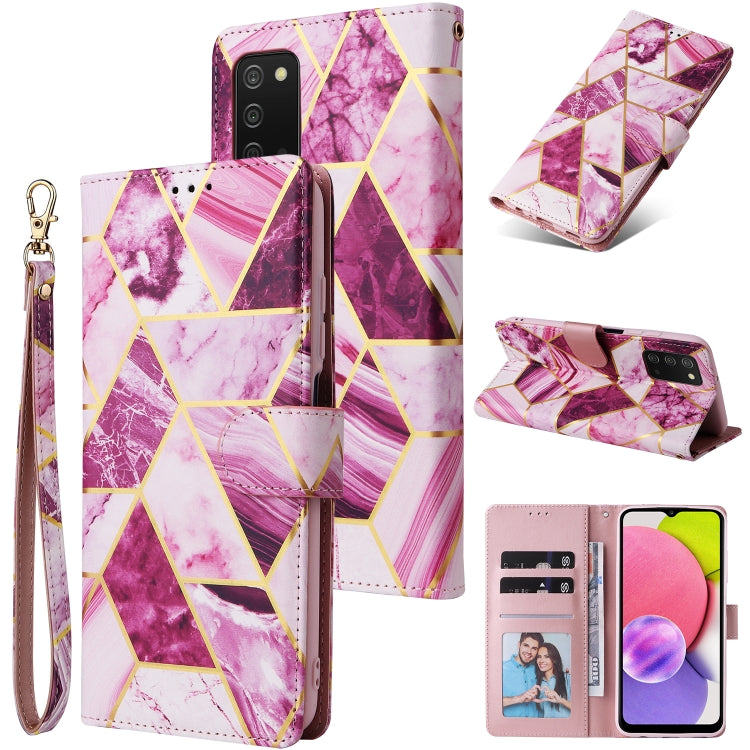 Custodia per telefono in pelle con cuciture abbronzanti in marmo, For Samsung Galaxy A03s EU Version, For Samsung Galaxy A13 4G, For Samsung Galaxy A23