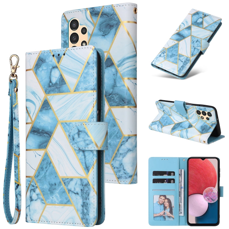 Custodia per telefono in pelle con cuciture abbronzanti in marmo, For Samsung Galaxy A03s EU Version, For Samsung Galaxy A13 4G, For Samsung Galaxy A23