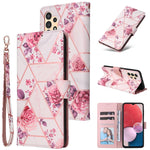 Custodia per telefono in pelle con cuciture abbronzanti in marmo, For Samsung Galaxy A03s EU Version, For Samsung Galaxy A13 4G, For Samsung Galaxy A23