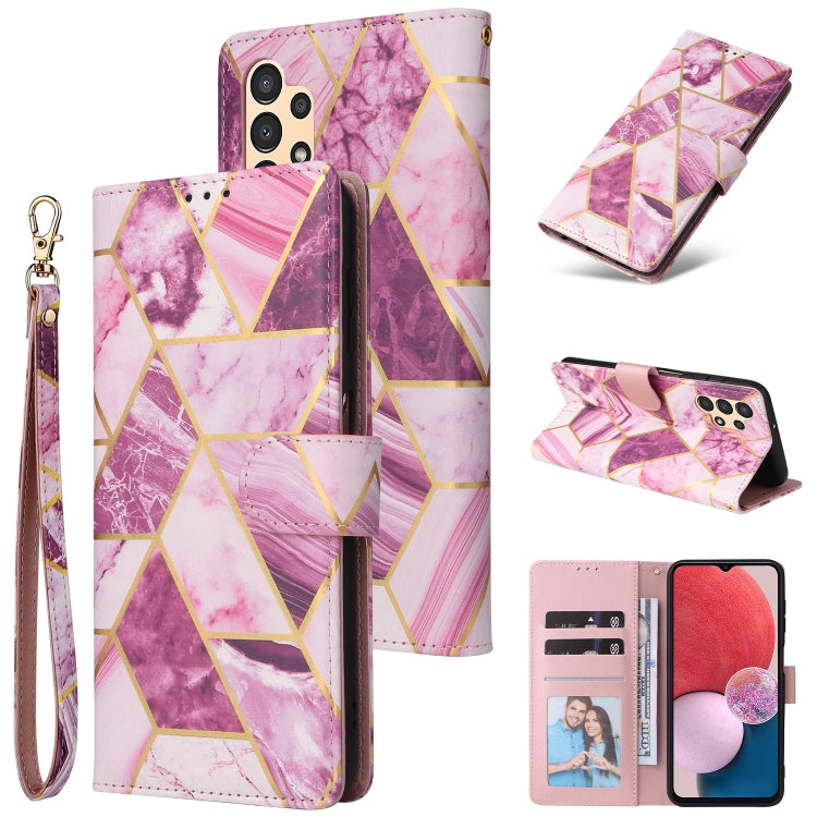 Custodia per telefono in pelle con cuciture abbronzanti in marmo, For Samsung Galaxy A03s EU Version, For Samsung Galaxy A13 4G, For Samsung Galaxy A23
