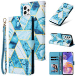 Custodia per telefono in pelle con cuciture abbronzanti in marmo, For Samsung Galaxy A03s EU Version, For Samsung Galaxy A13 4G, For Samsung Galaxy A23