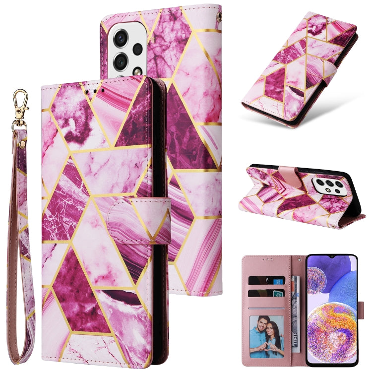 Custodia per telefono in pelle con cuciture abbronzanti in marmo, For Samsung Galaxy A03s EU Version, For Samsung Galaxy A13 4G, For Samsung Galaxy A23