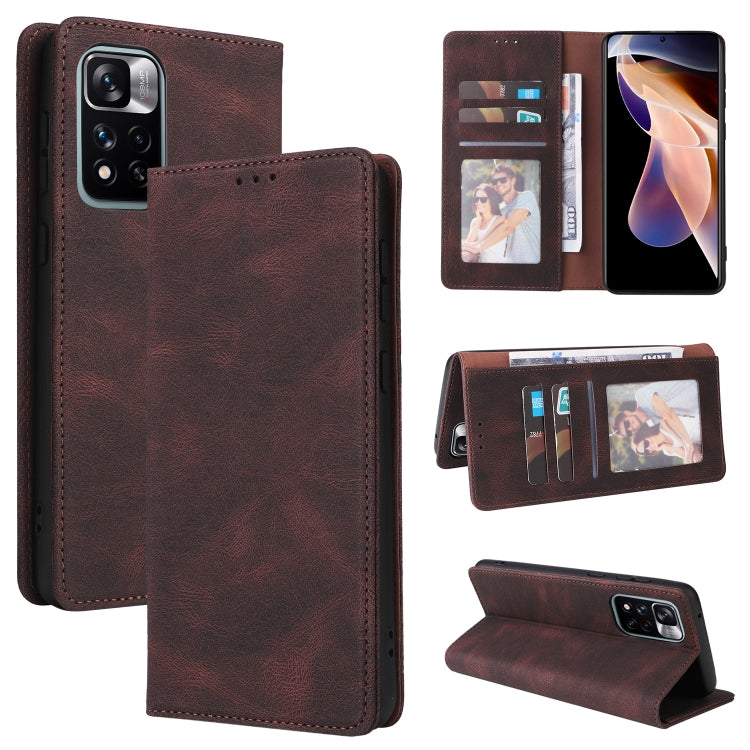 Custodia per telefono in pelle con chiusura a ventosa semplice, For Samsung Galaxy A03s, For Xiaomi Redmi Note 11 4G International, For Xiaomi Redmi Note 11 Pro, For Samsung Galaxy A23, For Samsung Galaxy A73 5G, For Xiaomi Redmi Note 11 Pro 5G