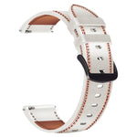 Cinturino per orologio in vera pelle con filo per cucire, For Samsung Galaxy Watch 3 45mm, For Huawei Watch GT 3 46mm