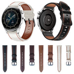 Cinturino per orologio in vera pelle con filo per cucire, For Samsung Galaxy Watch 3 45mm, For Huawei Watch GT 3 46mm