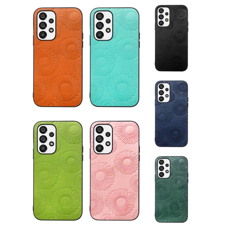 Custodia per telefono antiurto PU + TPU + PC modello girasole, For Samsung Galaxy A13 4G, For Samsung Galaxy A23 4G, For Samsung Galaxy A33 5G, For Samsung Galaxy A53 5G, For Samsung Galaxy A73 5G