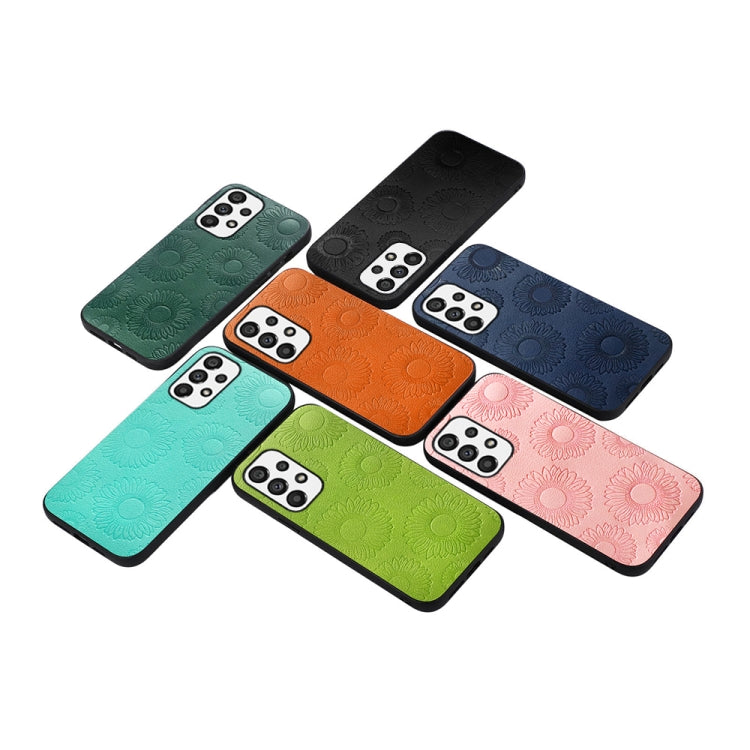 Custodia per telefono antiurto PU + TPU + PC modello girasole, For Samsung Galaxy A13 4G, For Samsung Galaxy A23 4G, For Samsung Galaxy A33 5G, For Samsung Galaxy A53 5G, For Samsung Galaxy A73 5G
