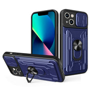 Custodia per telefono scorrevole Camshield TPU + PC con slot per schede, For iPhone 14, For iPhone 14 Pro, For iPhone 14 Plus