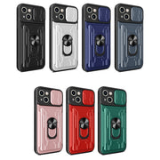 Custodia per telefono scorrevole Camshield TPU + PC con slot per schede, For iPhone 14, For iPhone 14 Pro, For iPhone 14 Plus