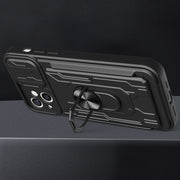Custodia per telefono scorrevole Camshield TPU + PC con slot per schede, For iPhone 14, For iPhone 14 Pro, For iPhone 14 Plus