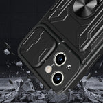 Custodia scorrevole TPU con slot carte per iPhone 14