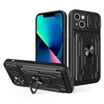 Custodia scorrevole TPU con slot carte per iPhone 14