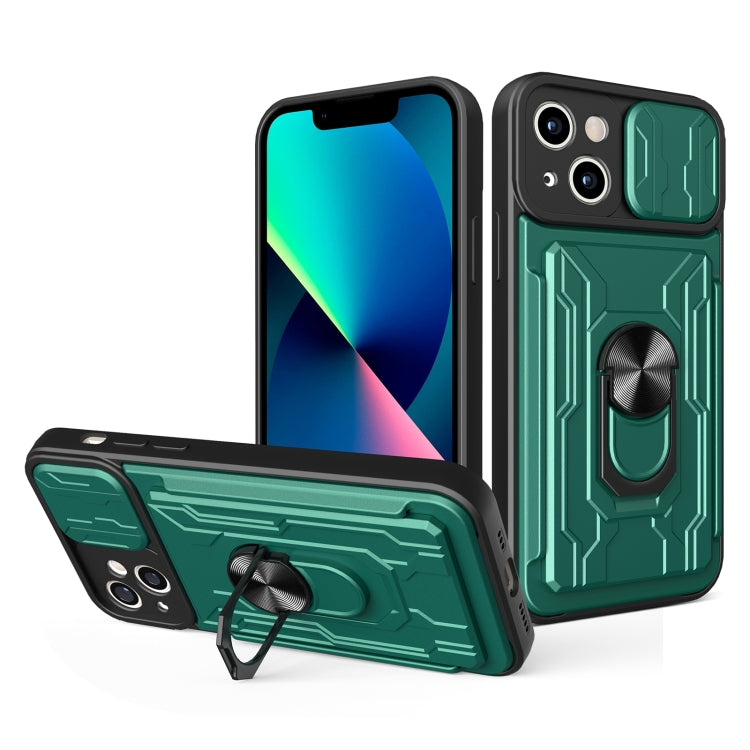 Custodia scorrevole TPU con slot carte per iPhone 14