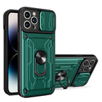 Custodia scorrevole TPU con slot carte per iPhone 14