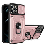 Custodia scorrevole TPU con slot carte per iPhone 14