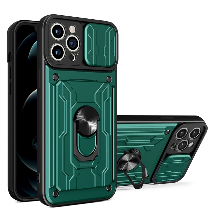 Custodia scorrevole TPU con slot carte per iPhone 14