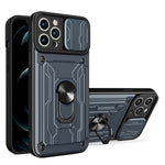 Custodia scorrevole TPU con slot carte per iPhone 14